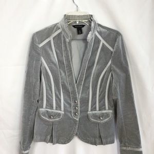 Grey velour blazer